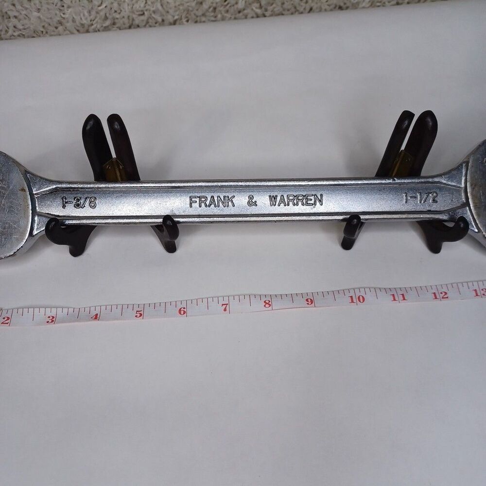 Frank & Warren Double Open End Wrench 1-3/8" x 1-1/2" SAE 16" Long Huge Japan - Picture 3 of 12